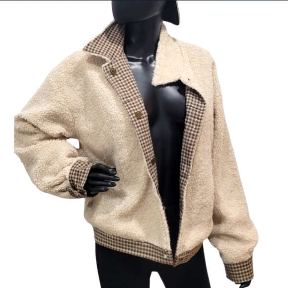 ENTRO Trucker Jacket w/ Sherpa Lining | Design Inspired by Men | NWT | Size Med - Picture 7 of 11